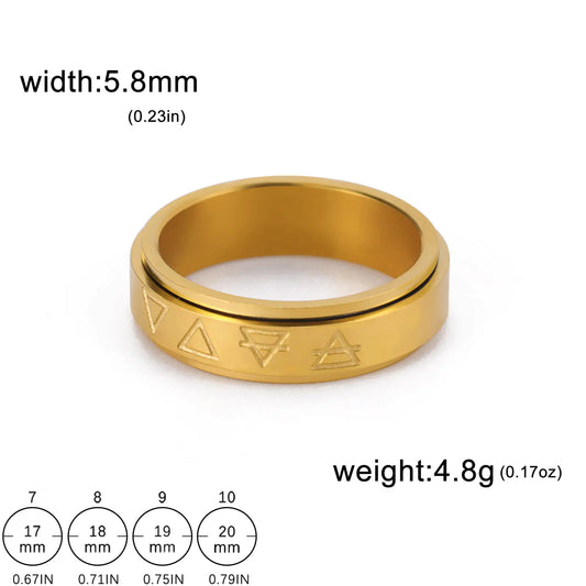 Swivel Steel Triangle Ring