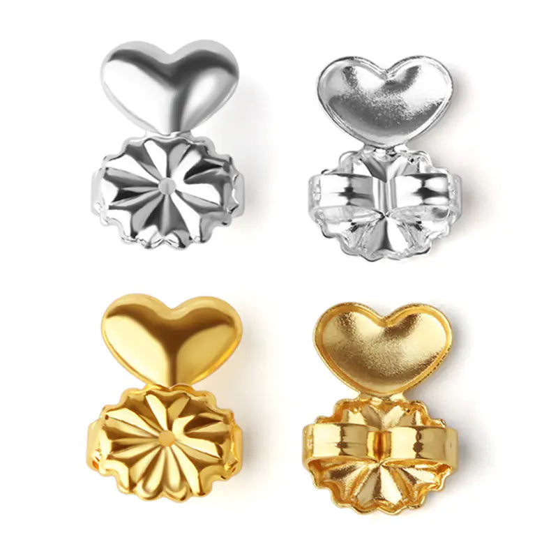S925 Silver Earring Lifter for Heart-Shaped Studs