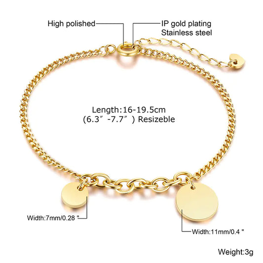 Chic Zircon Geo Gold Bracelet
