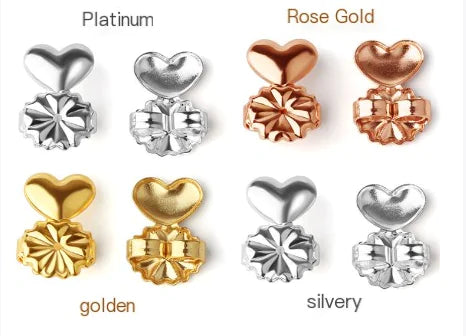 S925 Silver Earring Lifter for Heart-Shaped Studs