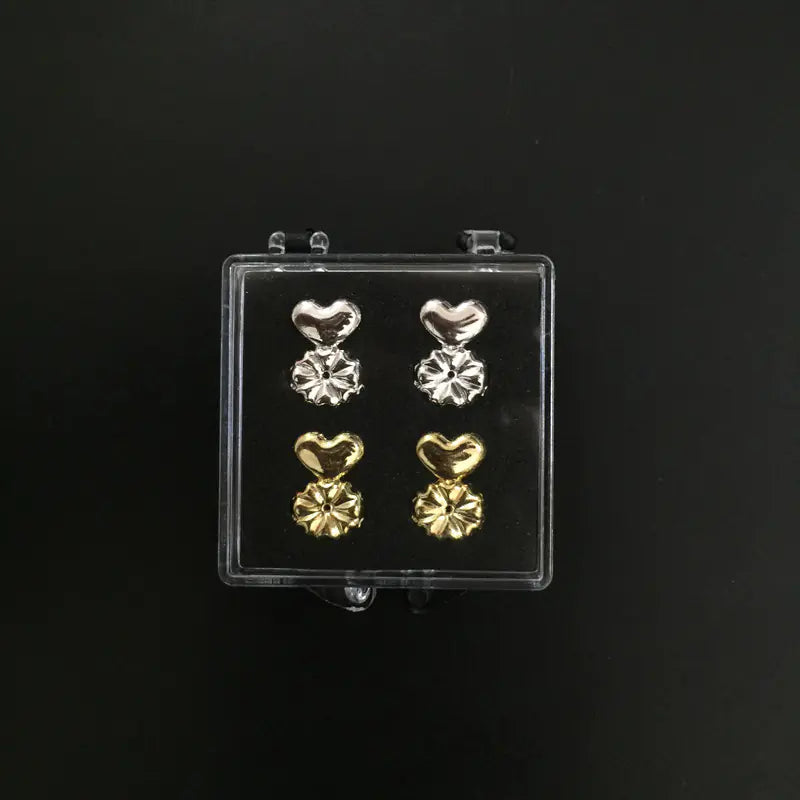 S925 Silver Earring Lifter for Heart-Shaped Studs