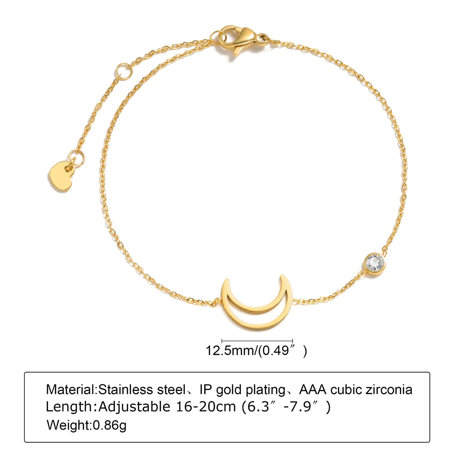 Chic Zircon Geo Gold Bracelet
