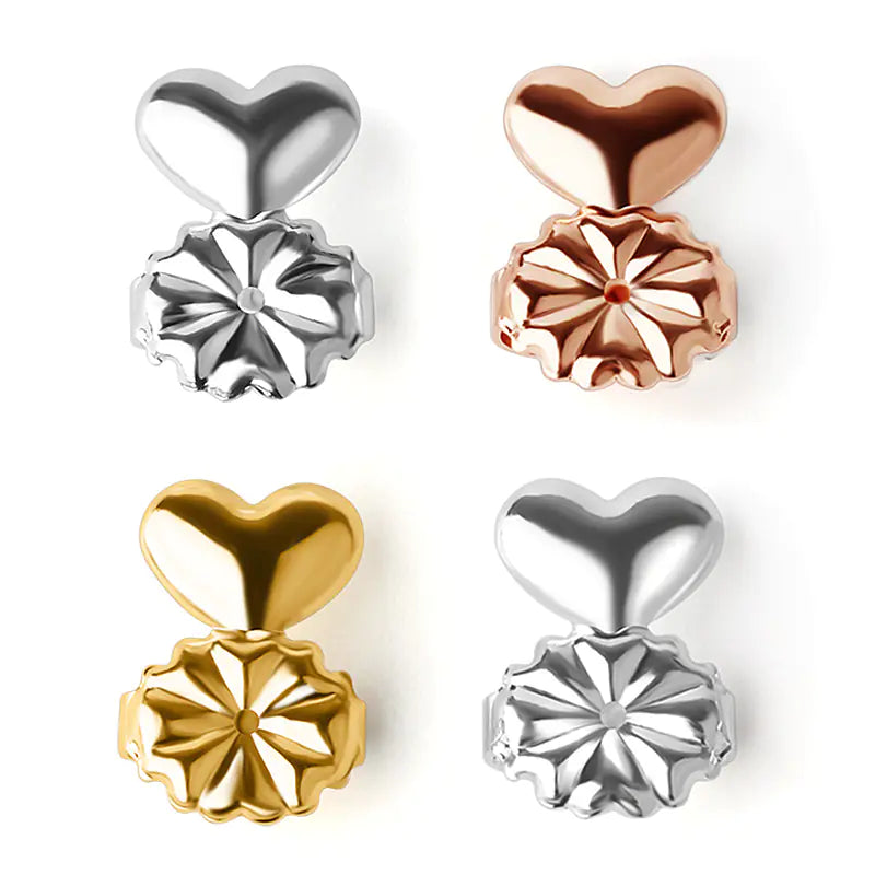 S925 Silver Earring Lifter for Heart-Shaped Studs