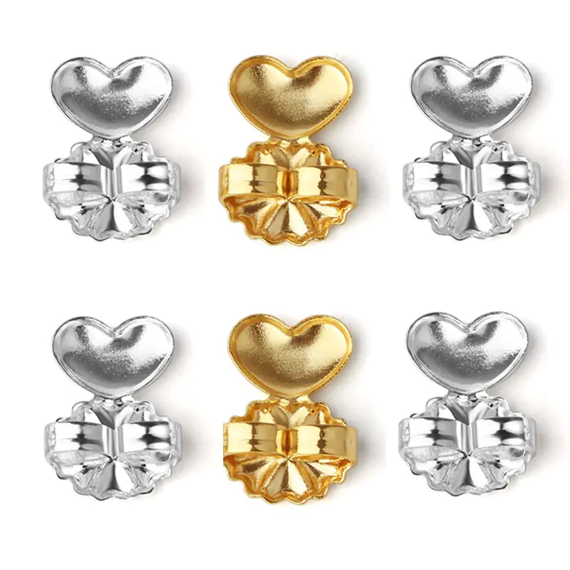S925 Silver Earring Lifter for Heart-Shaped Studs