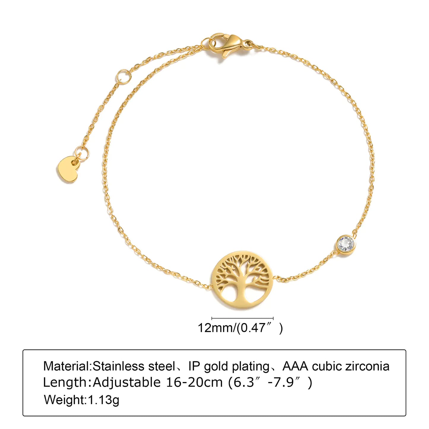 Chic Zircon Geo Gold Bracelet
